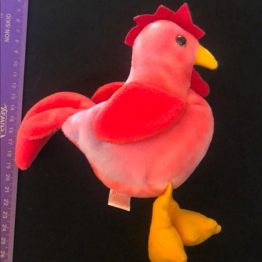 Ty Red and Yellow Plush Rooster